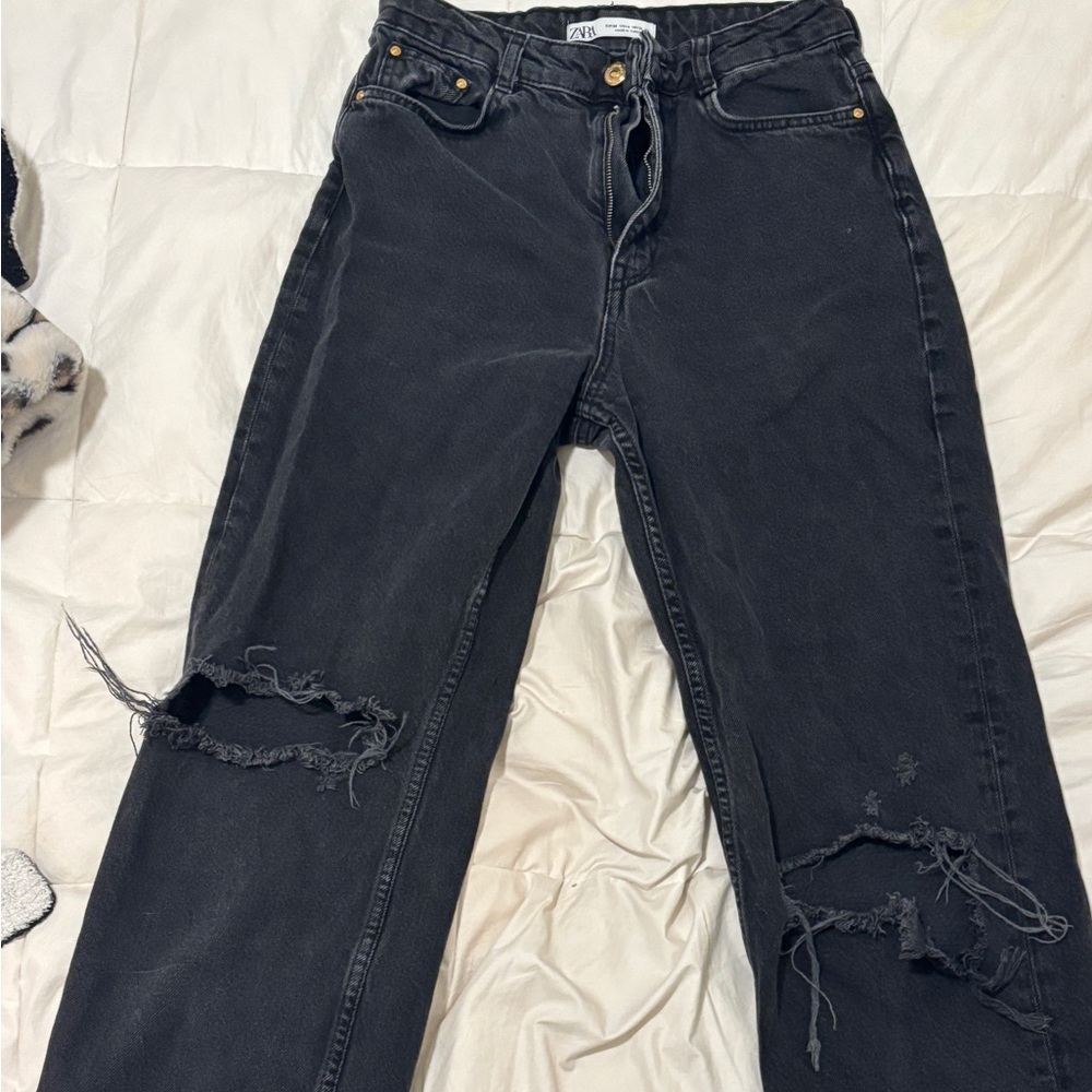Wide Leg Ripped Zara Jeans